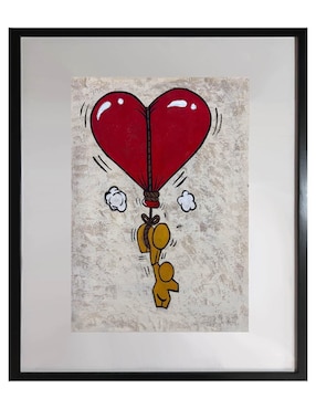 Pintura Igotu técnica acrílico Lune Art Gallery Corazones