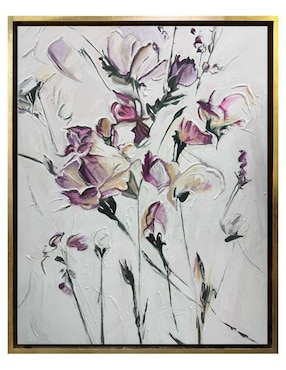 Pintura Remember técnica mixta Lune Art Gallery Flores