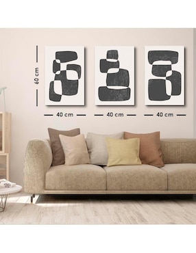 Cuadro decorativo Canvas Art Mx Abstracto orgánico