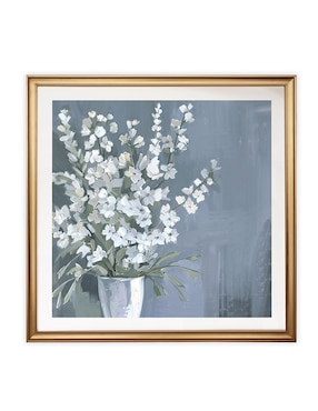 Litografía Madesa Flores blancas técnica impresión