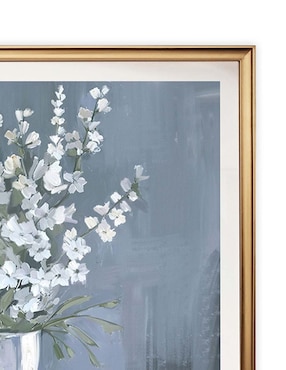 Litografía Madesa Flores blancas técnica impresión