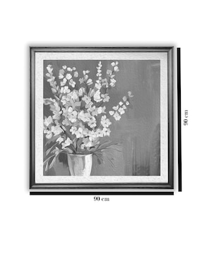 Litografía Madesa Flores blancas técnica impresión
