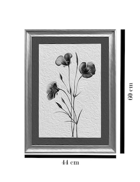 Litografía Madesa Flores azul técnica impresión