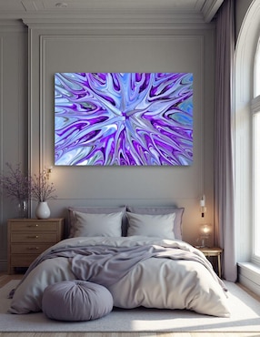 Cuadro decorativo Generica violeta cromado