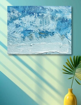 Cuadro decorativo Generica Abstracto Azul Polar 80x120cm