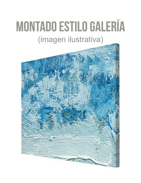 Cuadro decorativo Generica Abstracto Azul Polar 80x120cm