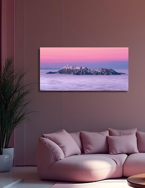 Cuadro decorativo Generica Paisaje Ocaso Alpino 60x80cm