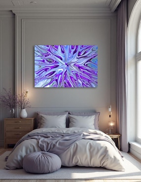 Cuadro decorativo Generica Abstracto violeta cromado