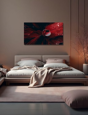 Cuadro decorativo Generica Planta trópico borgoña