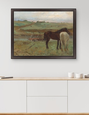 Cuadro decorativo Caballos en Un Prado de Edgar Degas técnica mixta Cuadros Jr