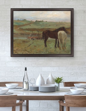Cuadro decorativo Caballos en Un Prado de Edgar Degas técnica mixta Cuadros Jr