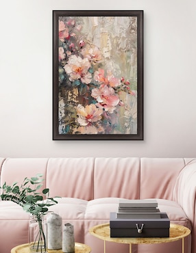 Cuadro decorativo Flores Ruborizadas técnica mixta Cuadros Jr