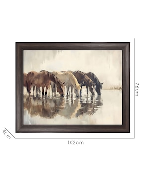 Cuadro decorativo Manada de Caballos de Franklin Gregory técnica mixta Cuadros Jr