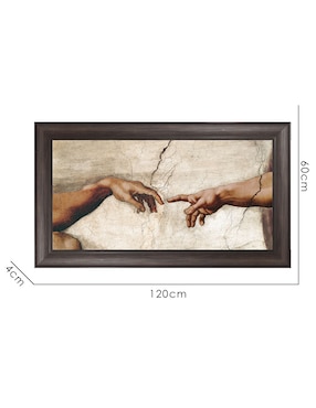Cuadro decorativo Creación de Adam Detail por Michelangelo técnica mixta Cuadros Jr