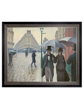 Cuadro decorativo Día Lluvioso en París por Gustave Caillebotte técnica mixta Cuadros Jr