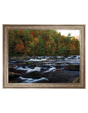 Cuadro decorativo enmarcado- otoño en el río tellico de andy crawford técnica mixta Cuadros Jr