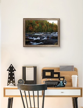 Cuadro decorativo enmarcado- otoño en el río tellico de andy crawford técnica mixta Cuadros Jr