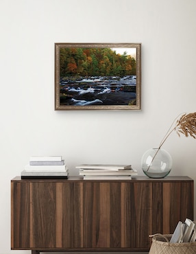 Cuadro decorativo enmarcado- otoño en el río tellico de andy crawford técnica mixta Cuadros Jr