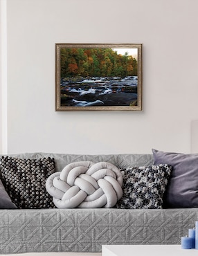 Cuadro decorativo enmarcado- otoño en el río tellico de andy crawford técnica mixta Cuadros Jr
