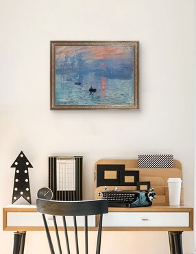 Cuadro decorativo enmarcado- monet – impresión: sol naciente de portfolio arts group técnica mixta Cuadros Jr