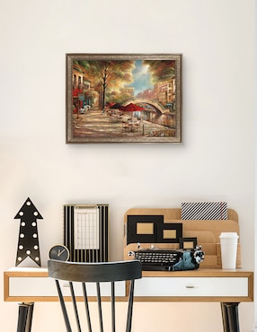 Cuadro decorativo enmarcado- encanto del paseo del río de ruane manning técnica mixta Cuadros Jr