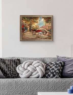 Cuadro decorativo enmarcado- encanto del paseo del río de ruane manning técnica mixta Cuadros Jr