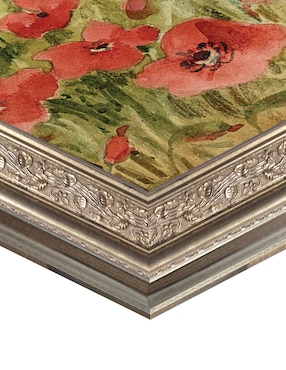 Cuadro decorativo enmarcado- paisaje toscano de amapolas de susan winget técnica mixta Cuadros Jr