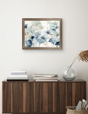 Cuadro decorativo enmarcado- ginkgo en esplendor de carol robinson técnica mixta Cuadros Jr