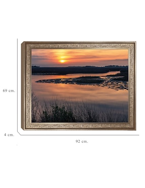 Cuadro decorativo enmarcado- amanecer en big bend florida de andy crawford técnica mixta Cuadros Jr