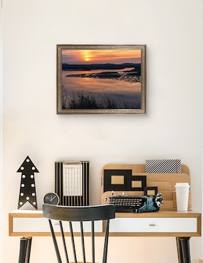 Cuadro decorativo enmarcado- amanecer en big bend florida de andy crawford técnica mixta Cuadros Jr