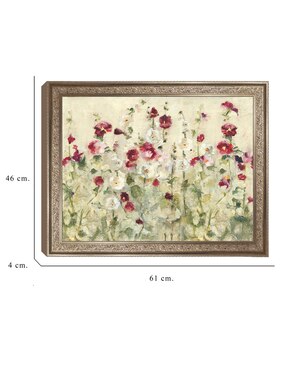 Cuadro decorativo enmarcado- fila de malvas frías de cheri blum técnica mixta Cuadros Jr