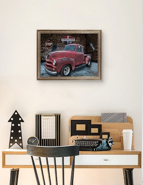 Cuadro decorativo enmarcado- camioneta chevrolet 1954 de lori hutchison técnica mixta Cuadros Jr