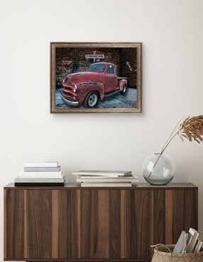 Cuadro decorativo enmarcado- camioneta chevrolet 1954 de lori hutchison técnica mixta Cuadros Jr