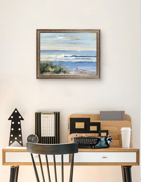 Cuadro decorativo cuadro decorativo Enmarcado- Recolectores de playa de Sally Swatland mixta Cuadros Jr