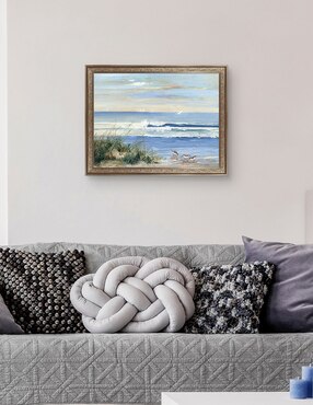 Cuadro decorativo cuadro decorativo Enmarcado- Recolectores de playa de Sally Swatland mixta Cuadros Jr