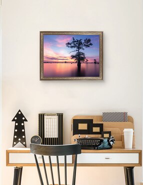 Cuadro decorativo Enmarcado- Atardecer del solsticio de verano de Andy Crawford mixta cuadros Jr