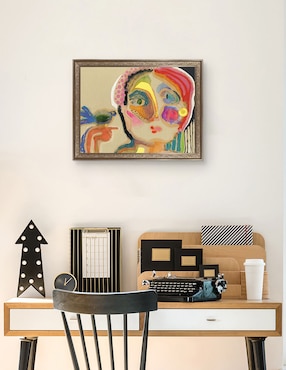 Cuadro decorativo Enmarcado- El hablador de Wyanne mixta Cuadros Jr