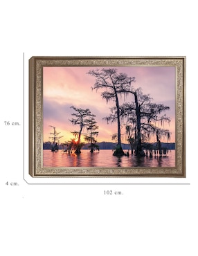 Cuadro decorativo Enmarcado- Amanecer sobre el lago Palourde de Andy Crawford mixta Cuadros Jr