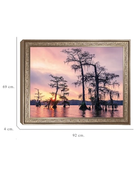 Cuadro decorativo Enmarcado- Amanecer sobre el lago Palourde de Andy Crawford mixta Cuadros Jr