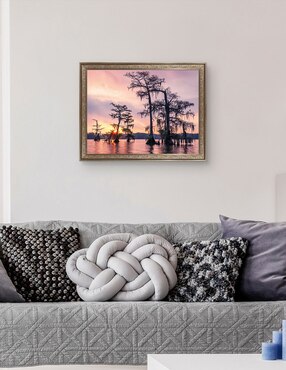 Cuadro decorativo Enmarcado- Amanecer sobre el lago Palourde de Andy Crawford mixta Cuadros Jr