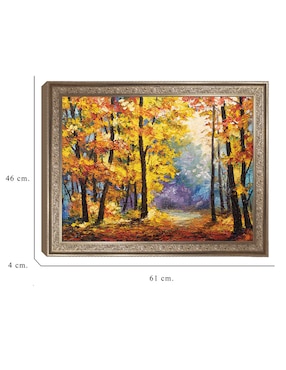 Cuadro decorativo Enmarcado- Sendero de río en colores otoñales de DP Gallery mixta Cuadros Jr