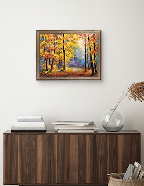 Cuadro decorativo Enmarcado- Sendero de río en colores otoñales de DP Gallery mixta Cuadros Jr