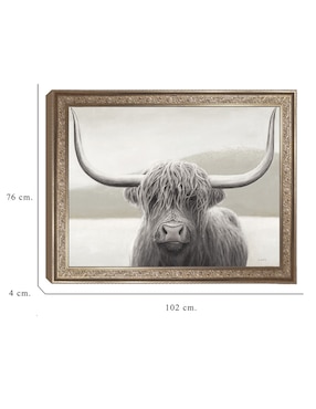 Cuadro decorativo Enmarcado- Vaca de las tierras altas de James Wiens mixta Cuadros Jr