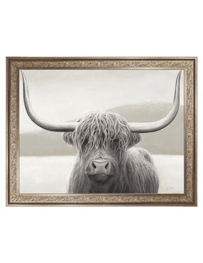 Cuadro decorativo Enmarcado- Vaca de las tierras altas de James Wiens mixta Cuadros Jr