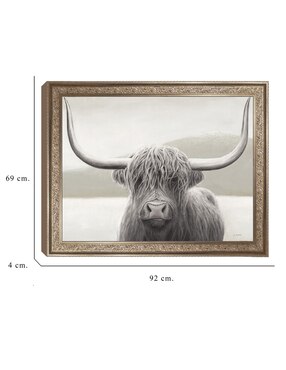 Cuadro decorativo Enmarcado- Vaca de las tierras altas de James Wiens mixta Cuadros Jr