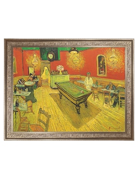 Cuadro decorativo Café nocturno con mesa de billar de Portfolio Arts Group técnica mixta Cuadros Jr