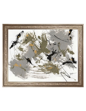 Cuadro decorativo Negro y dorado 1 de Dan Houston técnica mixta Cuadros Jr