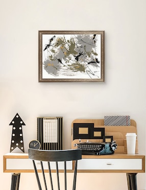 Cuadro decorativo Negro y dorado 1 de Dan Houston técnica mixta Cuadros Jr
