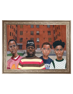 Chicos del barrio – hip hop de Manasseh Johnson técnica mixta Cuadros Jr