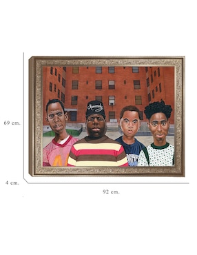 Chicos del barrio – hip hop de Manasseh Johnson técnica mixta Cuadros Jr